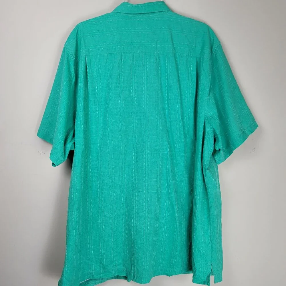 Tommy Bahama 100% Silk Bali Border Camp Shirt Size 2XLT - Picture 5 of 13